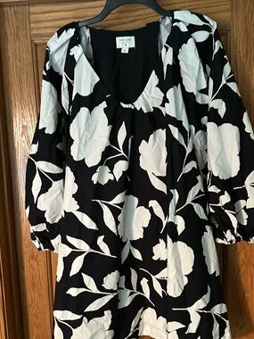 Kate Spade Black & White Floral Dress